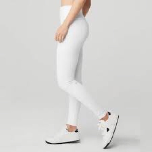 Alo Yoga White High-Waist Airbrush Legging Medium Compression Sculpting - Picture 12 of 12